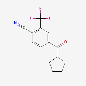 4-(Cyclopentanecarbonyl)-2-(trifluoromethyl)benzonitrile