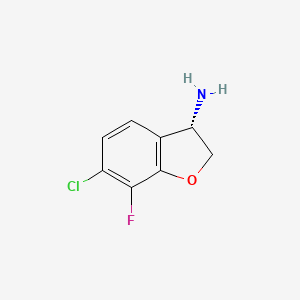 (3S)-6-Chloro-7-fluoro-2,3-dihydrobenzo[B]furan-3-ylamine