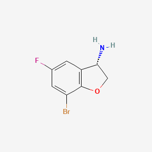 (3S)-7-Bromo-5-fluoro-2,3-dihydro-1-benzofuran-3-amine