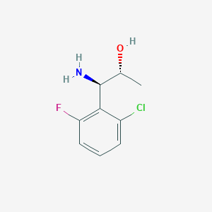 molecular formula C9H11ClFNO B13049861 (1R,2R)-1-Amino-1-(6-chloro-2-fluorophenyl)propan-2-OL 