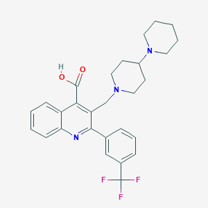 3-([1,4'-Bipiperidin]-1'-ylmethyl)-2-(3-(trifluoromethyl)phenyl)quinoline-4-carboxylic acid