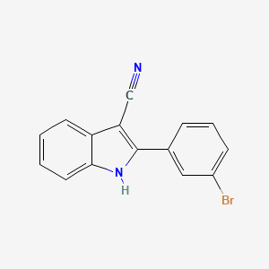 molecular formula C15H9BrN2 B13049897 2-(3-Bromophenyl)-1H-indole-3-carbonitrile 