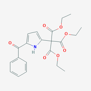molecular formula C21H23NO7 B130499 三乙基（5-苯甲酰基-1H-吡咯-2-基）甲烷三羧酸酯 CAS No. 136116-84-2