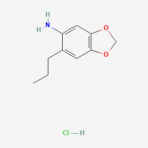 molecular formula C10H14ClNO2 B1304990 6-丙基苯并[1,3]二氧戊环-5-胺盐酸盐 CAS No. 1047620-49-4