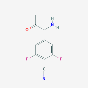 4-(1-Amino-2-oxopropyl)-2,6-difluorobenzenecarbonitrile