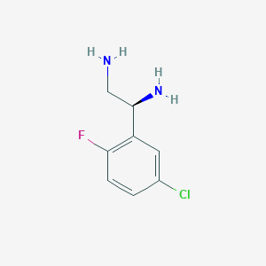 molecular formula C8H10ClFN2 B13050019 (1S)-1-(5-Chloro-2-fluorophenyl)ethane-1,2-diamine 