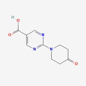 molecular formula C10H11N3O3 B13050031 2-(4-Oxopiperidin-1-yl)pyrimidine-5-carboxylic acid 