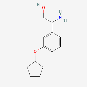 2-Amino-2-(3-cyclopentyloxyphenyl)ethan-1-OL