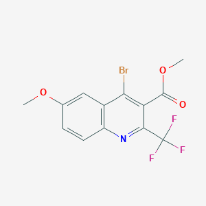 Methyl 4-bromo-6-methoxy-2-(trifluoromethyl)quinoline-3-carboxylate