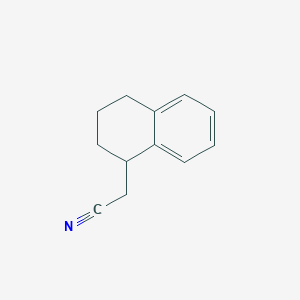 molecular formula C12H13N B13050062 2-(1,2,3,4-Tetrahydronaphthalen-1-yl)acetonitrile 