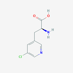 molecular formula C8H9ClN2O2 B13050074 (2S)-2-amino-3-(5-chloropyridin-3-yl)propanoic acid 