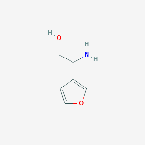 molecular formula C6H9NO2 B13050111 2-Amino-2-(furan-3-YL)ethan-1-OL 