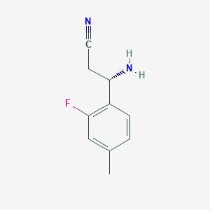 (3S)-3-Amino-3-(2-fluoro-4-methylphenyl)propanenitrile