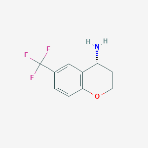 molecular formula C10H10F3NO B13050157 (R)-6-(Trifluoromethyl)chroman-4-amine CAS No. 1228565-85-2