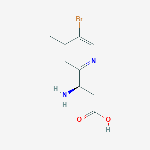 (3R)-3-Amino-3-(5-bromo-4-methylpyridin-2-YL)propanoic acid