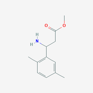 molecular formula C12H17NO2 B13050223 Methyl3-amino-3-(2,5-dimethylphenyl)propanoatehcl 