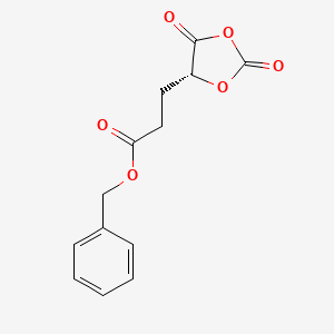 molecular formula C13H12O6 B13050236 Benzyl (R)-3-(2,5-dioxo-1,3-dioxolan-4-YL)propanoate CAS No. 2250241-83-7