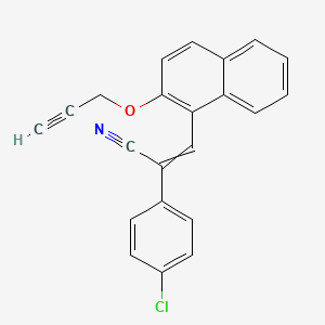 molecular formula C22H14ClNO B1305028 (Z)-2-(4-chlorophenyl)-3-[2-(2-propynyloxy)-1-naphthyl]-2-propenenitrile 