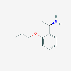 molecular formula C11H17NO B13050294 (R)-1-(2-Propoxyphenyl)ethan-1-amine 