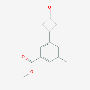 molecular formula C13H14O3 B13050295 Methyl 3-methyl-5-(3-oxocyclobutyl)benzoate 