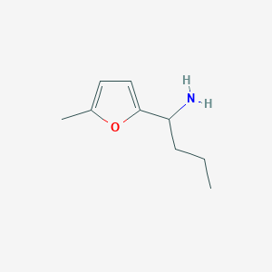 molecular formula C9H15NO B13050455 1-(5-Methylfuran-2-yl)butan-1-amine 