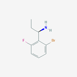 molecular formula C9H11BrFN B13050462 (R)-1-(2-Bromo-6-fluorophenyl)propan-1-amine 