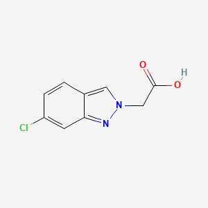 molecular formula C9H7ClN2O2 B13050490 2-(6-Chloro-2H-indazol-2-YL)acetic acid 