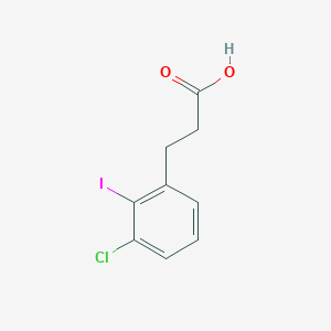 molecular formula C9H8ClIO2 B13050495 3-(3-Chloro-2-iodophenyl)propanoic acid 