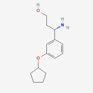 (3S)-3-Amino-3-(3-cyclopentyloxyphenyl)propan-1-OL