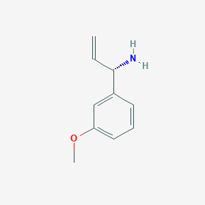 molecular formula C10H13NO B13050520 (1S)-1-(3-Methoxyphenyl)prop-2-enylamine 