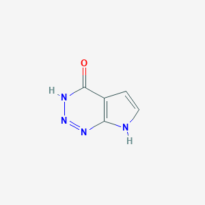 molecular formula C5H4N4O B13050553 7H-Pyrrolo[2,3-D][1,2,3]triazin-4-OL 