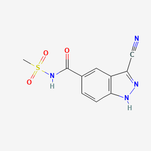 3-Cyano-N-(methylsulfonyl)-1H-indazole-5-carboxamide