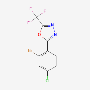 2-(2-Bromo-4-chlorophenyl)-5-(trifluoromethyl)-1,3,4-oxadiazole