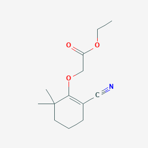 Ethyl 2-((2-cyano-6,6-dimethylcyclohex-1-EN-1-YL)oxy)acetate