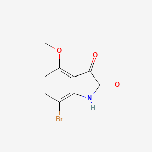 molecular formula C9H6BrNO3 B13050645 7-Bromo-4-methoxyindoline-2,3-dione 