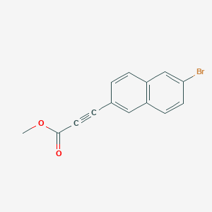 molecular formula C14H9BrO2 B13050670 Methyl 3-(6-bromonaphthalen-2-YL)propiolate 