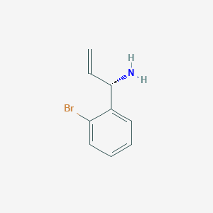 molecular formula C9H10BrN B13050676 (1S)-1-(2-Bromophenyl)prop-2-EN-1-amine 