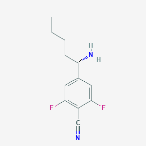 4-((1S)-1-Aminopentyl)-2,6-difluorobenzenecarbonitrile