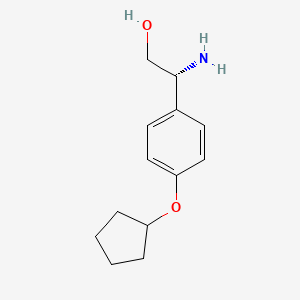 (2R)-2-Amino-2-(4-cyclopentyloxyphenyl)ethan-1-OL