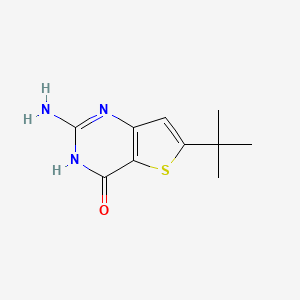 molecular formula C10H13N3OS B13050722 2-Amino-6-(tert-butyl)thieno[3,2-D]pyrimidin-4-OL 