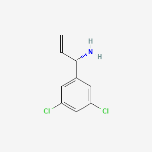 molecular formula C9H9Cl2N B13050733 (1S)-1-(3,5-Dichlorophenyl)prop-2-enylamine 