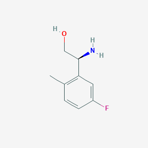 molecular formula C9H12FNO B13050777 (S)-2-Amino-2-(5-fluoro-2-methylphenyl)ethan-1-OL 