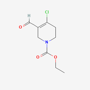 molecular formula C9H12ClNO3 B1305078 Ethyl 4-chloro-3-formyl-5,6-dihydro-2H-pyridine-1-carboxylate CAS No. 96507-72-1