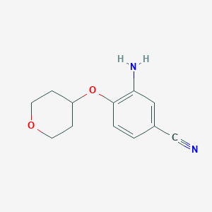 3-Amino-4-((tetrahydro-2H-pyran-4-YL)oxy)benzonitrile