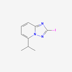 molecular formula C9H10IN3 B13050840 2-Iodo-5-isopropyl-[1,2,4]triazolo[1,5-A]pyridine 