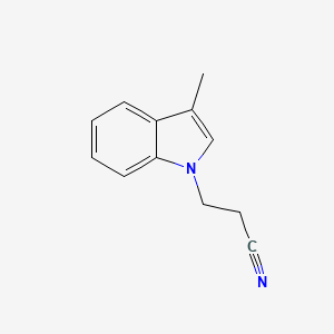 molecular formula C12H12N2 B1305085 3-(3-甲基-1H-吲哚-1-基)丙腈 CAS No. 4414-81-7