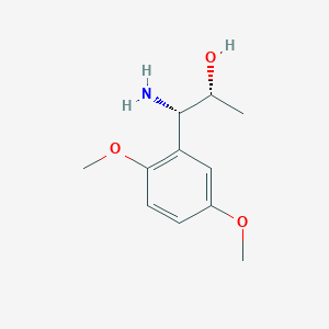 molecular formula C11H17NO3 B13050855 (1S,2R)-1-Amino-1-(2,5-dimethoxyphenyl)propan-2-OL 