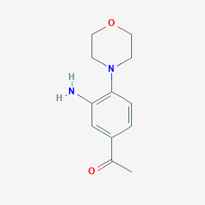 molecular formula C12H16N2O2 B1305087 1-(3-Amino-4-morpholinophenyl)-1-ethanone CAS No. 217489-78-6