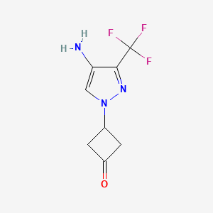 3-(4-Amino-3-(trifluoromethyl)-1H-pyrazol-1-YL)cyclobutan-1-one