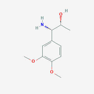 molecular formula C11H17NO3 B13050890 (1S,2R)-1-Amino-1-(3,4-dimethoxyphenyl)propan-2-OL 